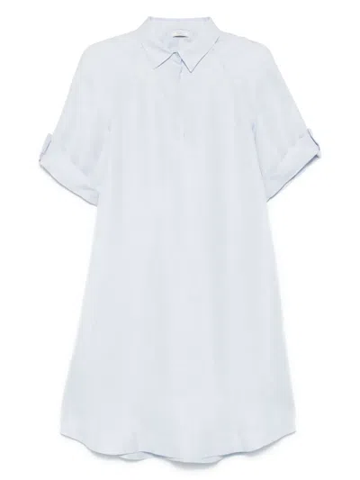 Peserico Short-sleeves Mini Dress In Blue