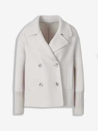 Peserico Short Wool Coat In Pink