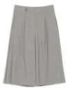 Peserico Pleated Wool-blend Knee-length Shorts