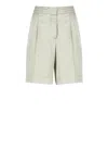 Peserico Viscose Shorts In Green