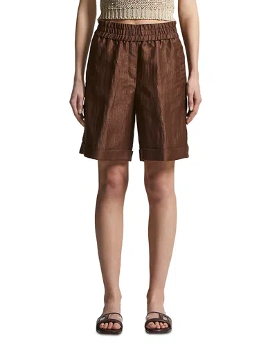 Peserico Shorts In Tobacco