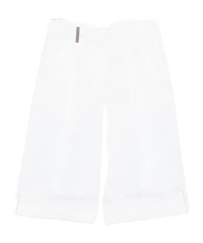 Peserico Shorts With Belt Loops In White
