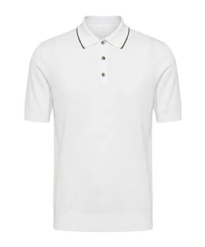 Peserico Short-sleeve Polo Shirt In White
