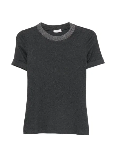 Peserico Short-sleeve T-shirt In Gray