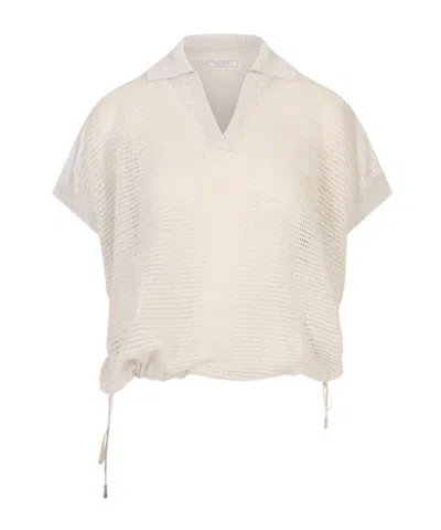 Peserico Short-sleeved Knitwear In White
