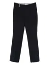 Peserico Mid-rise Tailored Pants With Subtle Crease In Blue