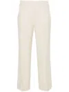 Peserico Side Zip Cropped Pants In White