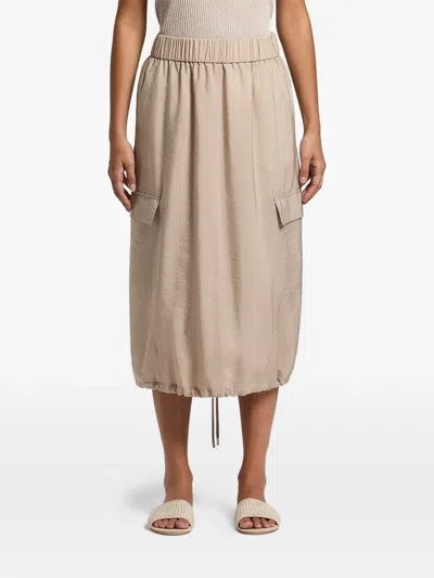Peserico Side-pocket Midi Skirt In Neutral