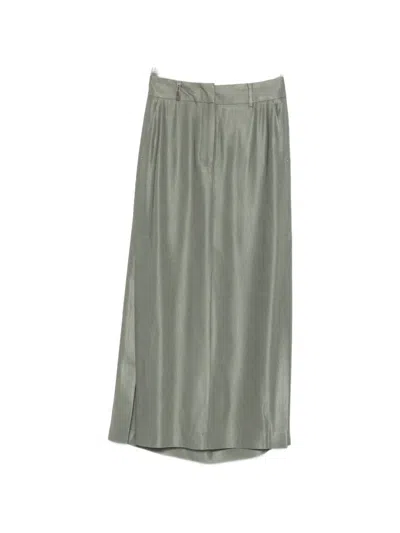 Peserico Side-slit Midi Skirt In Green