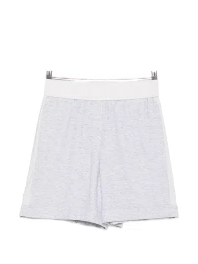 Peserico Side-stripe Shorts In Gray