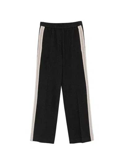 Peserico Side-stripe Track Pants In Black