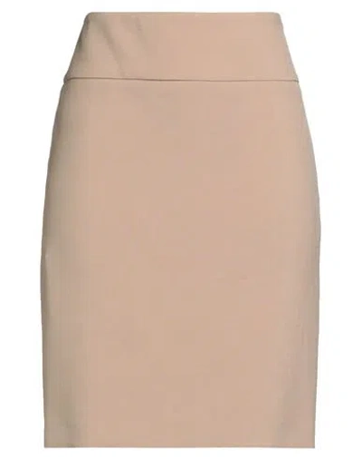 Peserico Sign Woman Midi Skirt Sand Size 10 Polyester, Viscose, Cotton, Elastane