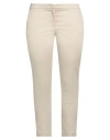 Peserico Sign Woman Pants Beige Size 10 Cotton, Elastane In Beige