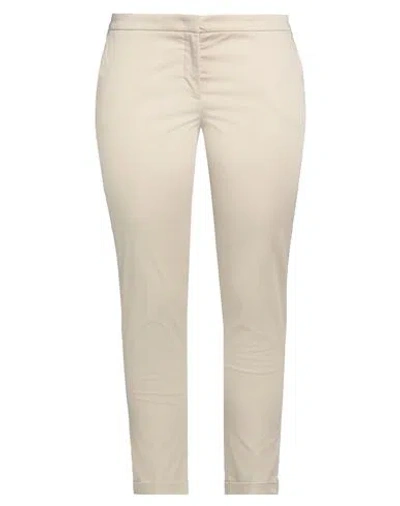 Peserico Sign Woman Pants Beige Size 10 Cotton, Elastane
