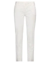 Peserico Sign Woman Pants Ivory Size 12 Cotton, Elastane In White