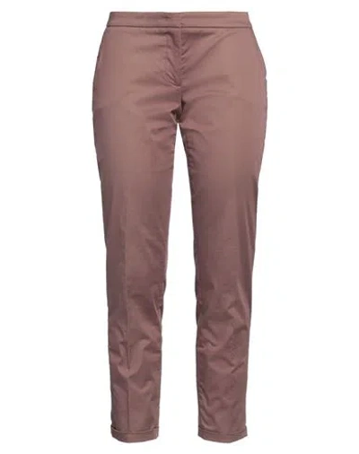 Peserico Sign Woman Pants Light Brown Size 8 Cotton, Elastane In Beige