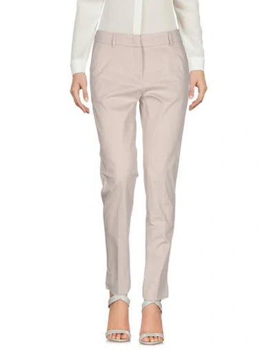 Peserico Sign Woman Pants Light Grey Size 4 Cotton, Elastane In Gray