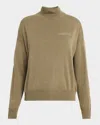 Peserico Silk And Cashmere Turtleneck Sweater In Brown
