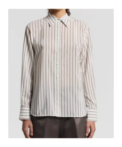 Peserico Silk And Cotton Organza Shirt In White