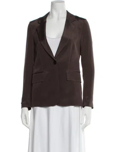 Pre-owned Peserico Silk Blazer In Brown