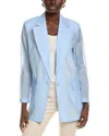 Peserico Silk-blend Blazer In Blue
