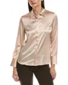 Peserico Silk-blend Blouse In Brown