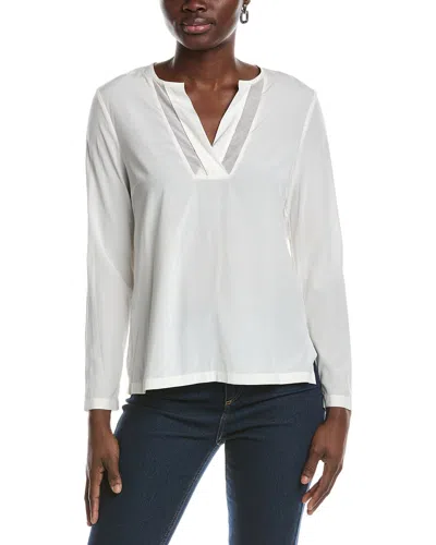 Peserico Silk-blend Blouse In White