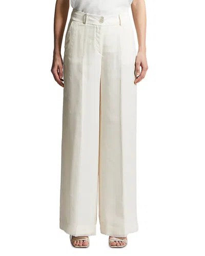 Peserico Silk-blend Pants In Almond White