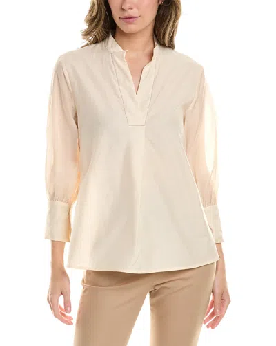 Peserico Silk-blend Shirt In Brown