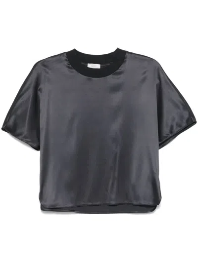PESERICO PESERICO SILK BLEND T-SHIRT WITH GLOSSY FINISH