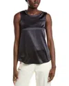 Peserico Silk Embellished Shell In Blue