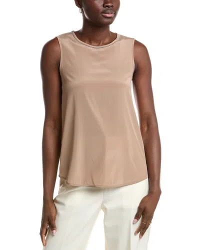 Peserico Silk-blend Tank In Brown