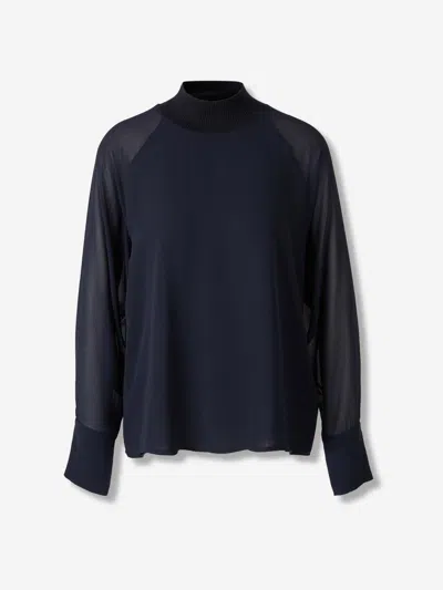 Peserico Long-sleeves Blouse In Blue