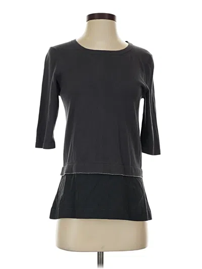 Pre-owned Peserico Silk Cardigan Sweater In Black