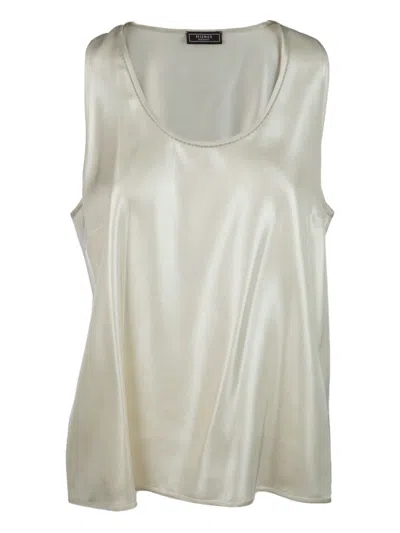 Peserico Silk-crepe Top In Neutral