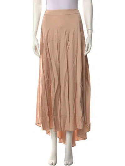 Pre-owned Peserico Silk Long Skirt In Neutral