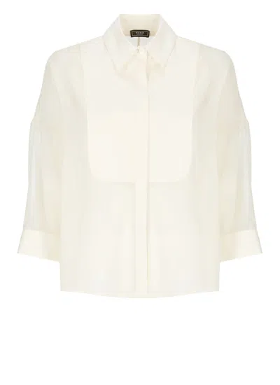 Peserico Silk Shirt In White