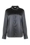 Peserico Satin Shirt In Black