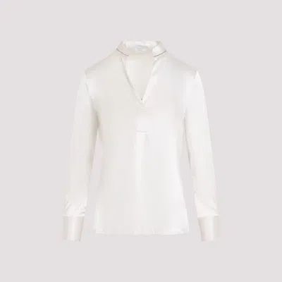 Peserico Silk Shirt In White