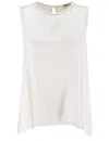 Peserico Silk Top With Round Neck