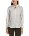Peserico Silk-blend Blouse In Gray