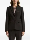 Peserico Single-breasted Blazer In Brown