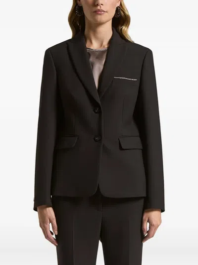 Peserico Single-breasted Blazer In Brown