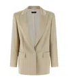 Peserico Single-breasted Blazer In Brown