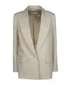 Peserico Single-breasted Blazer In Gray