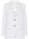 Peserico Single-breasted Blazer In Grey