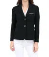 Peserico Single Breasted Blazer In Black In Black