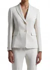 Peserico Single Breasted Blazer In Cloud White In Gray
