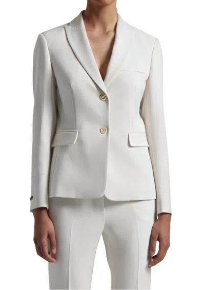 Peserico Single Breasted Blazer In Cloud White In Gray
