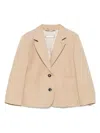 Peserico Single-breasted Blazer In Neutrals